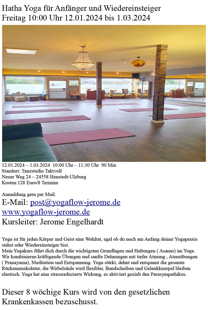 Studentenwerk Oldenburg - PBS workshop: yoga & meditation on